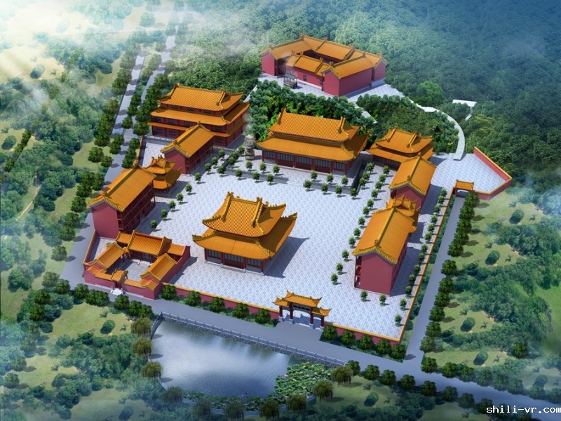 寺庙效果图制作