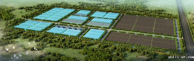 温室鸟瞰图效果图制作