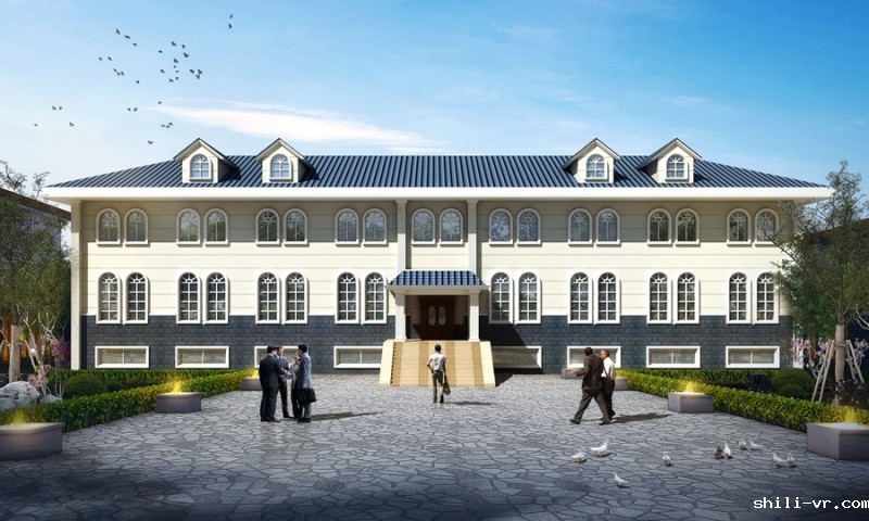 简欧办公楼效果图制作